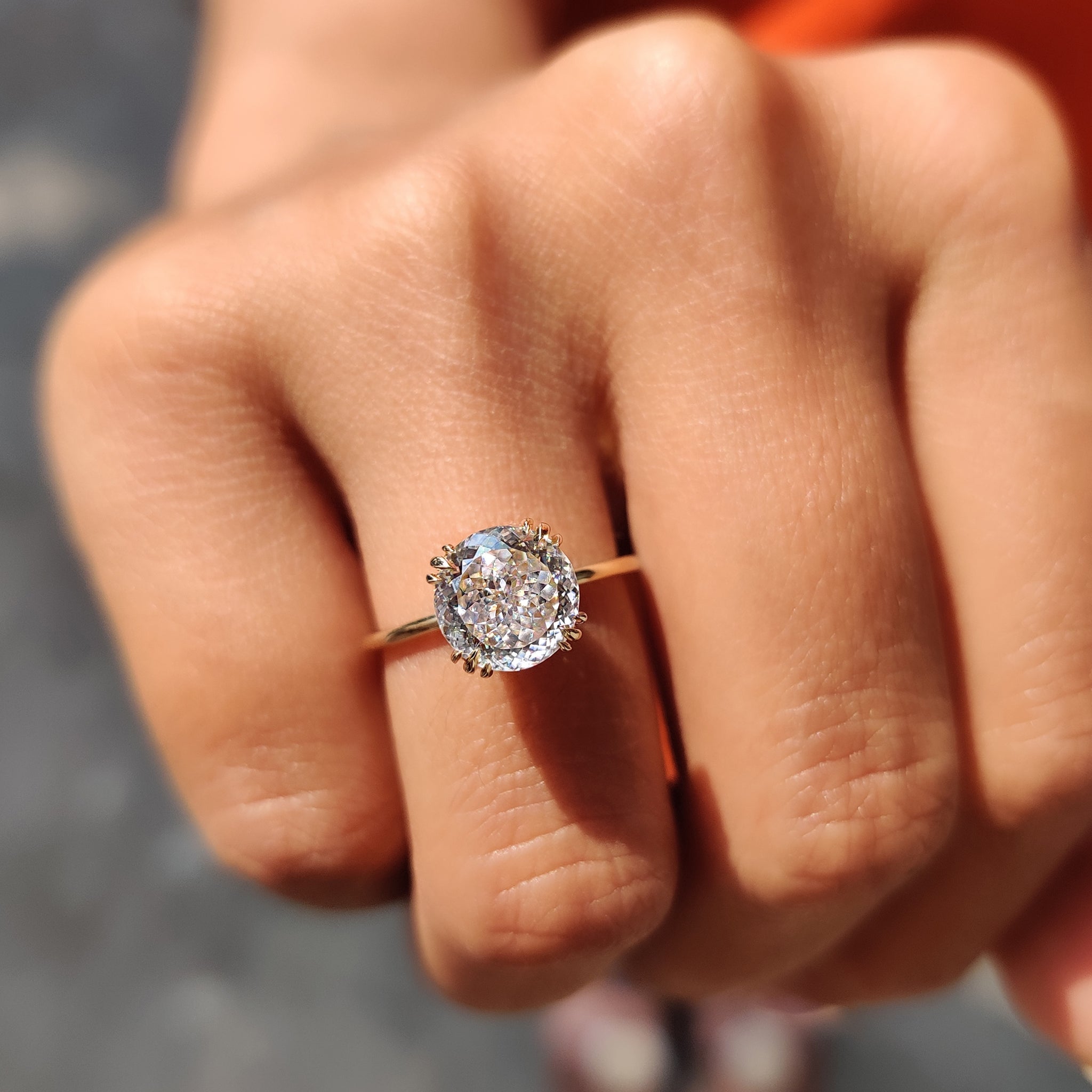 Portuguese Cut Ring In Prong Setting
