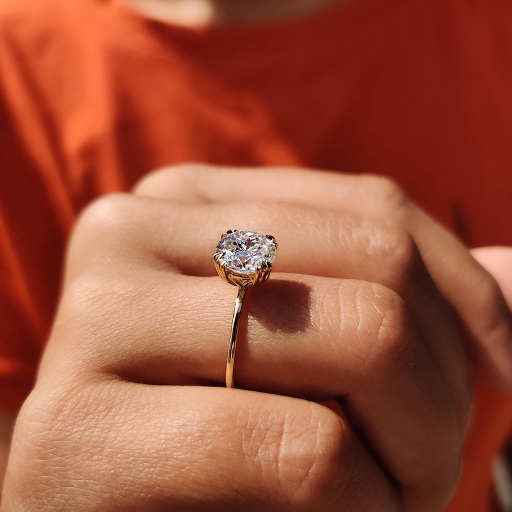 Portuguese Cut Ring In Prong Setting