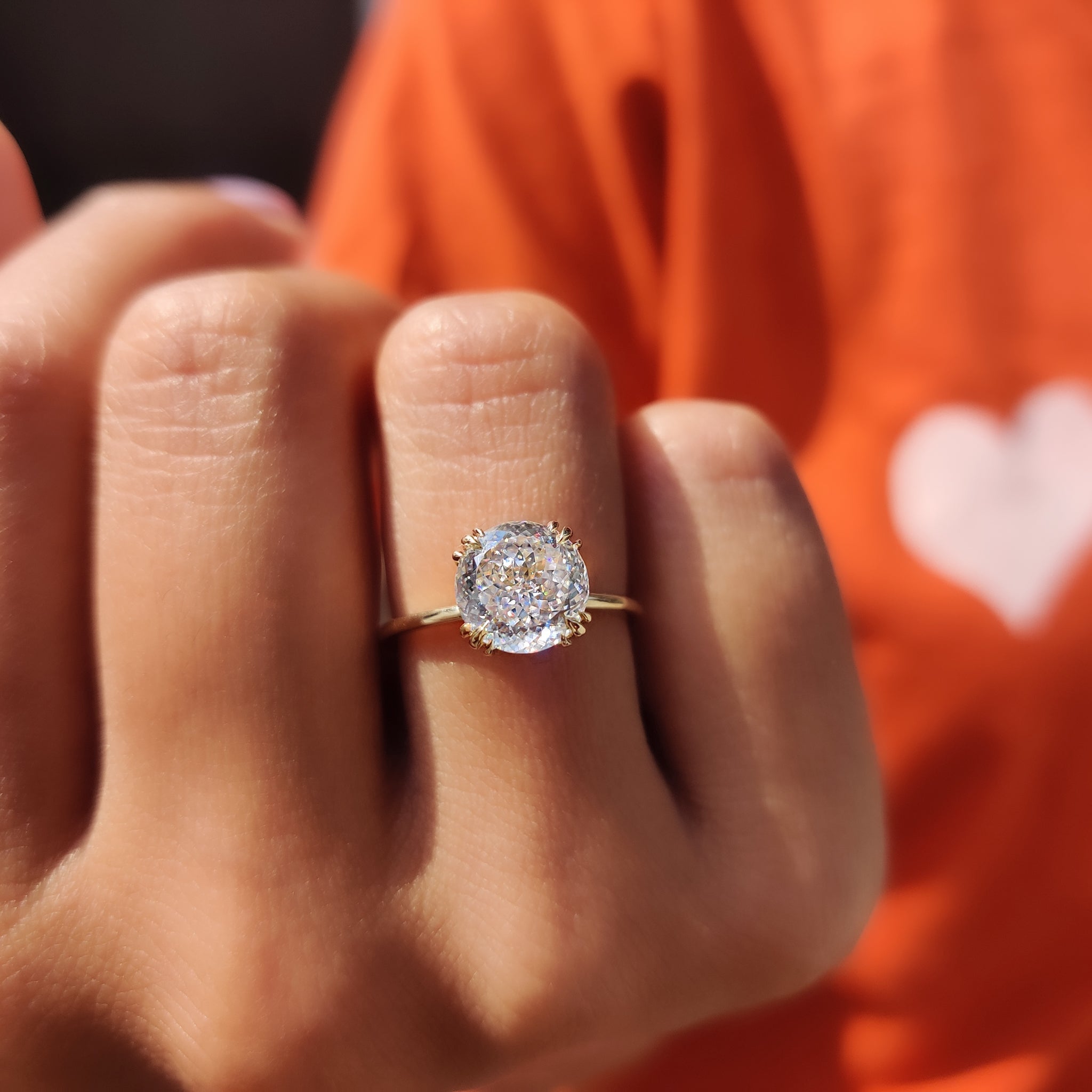 Portuguese Cut Ring In Prong Setting