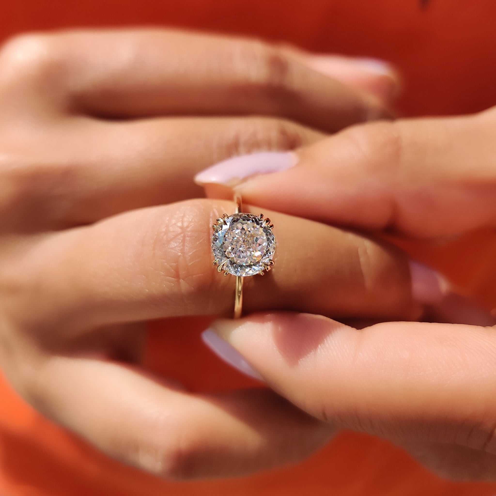 Portuguese Cut Ring In Prong Setting Main image