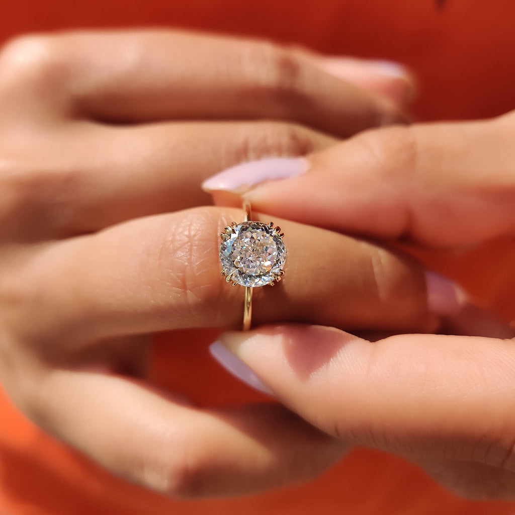 Portuguese Cut Ring In Prong Setting