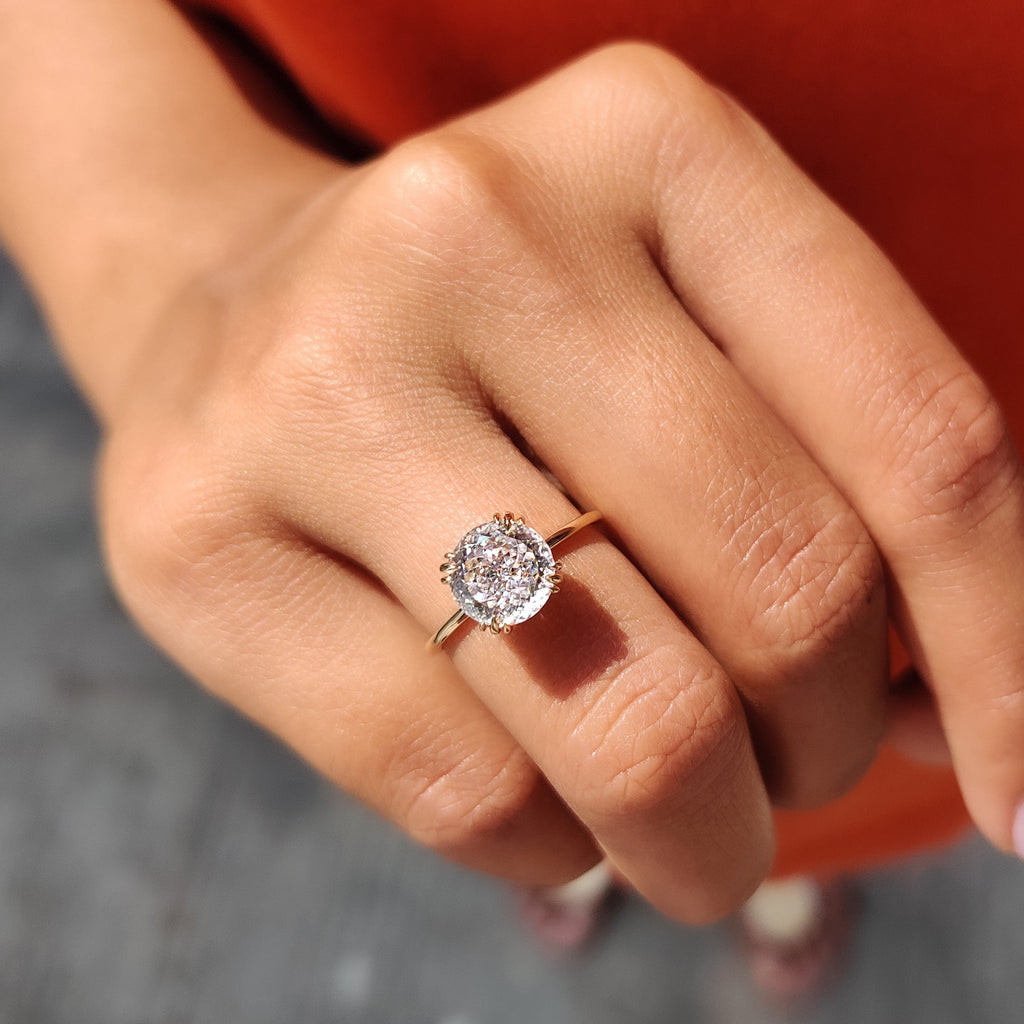 Portuguese Cut Ring In Prong Setting