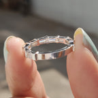 Baguette Wedding Band with Bar Setting
