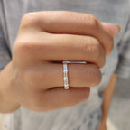 Baguette Wedding Band with Bar Setting