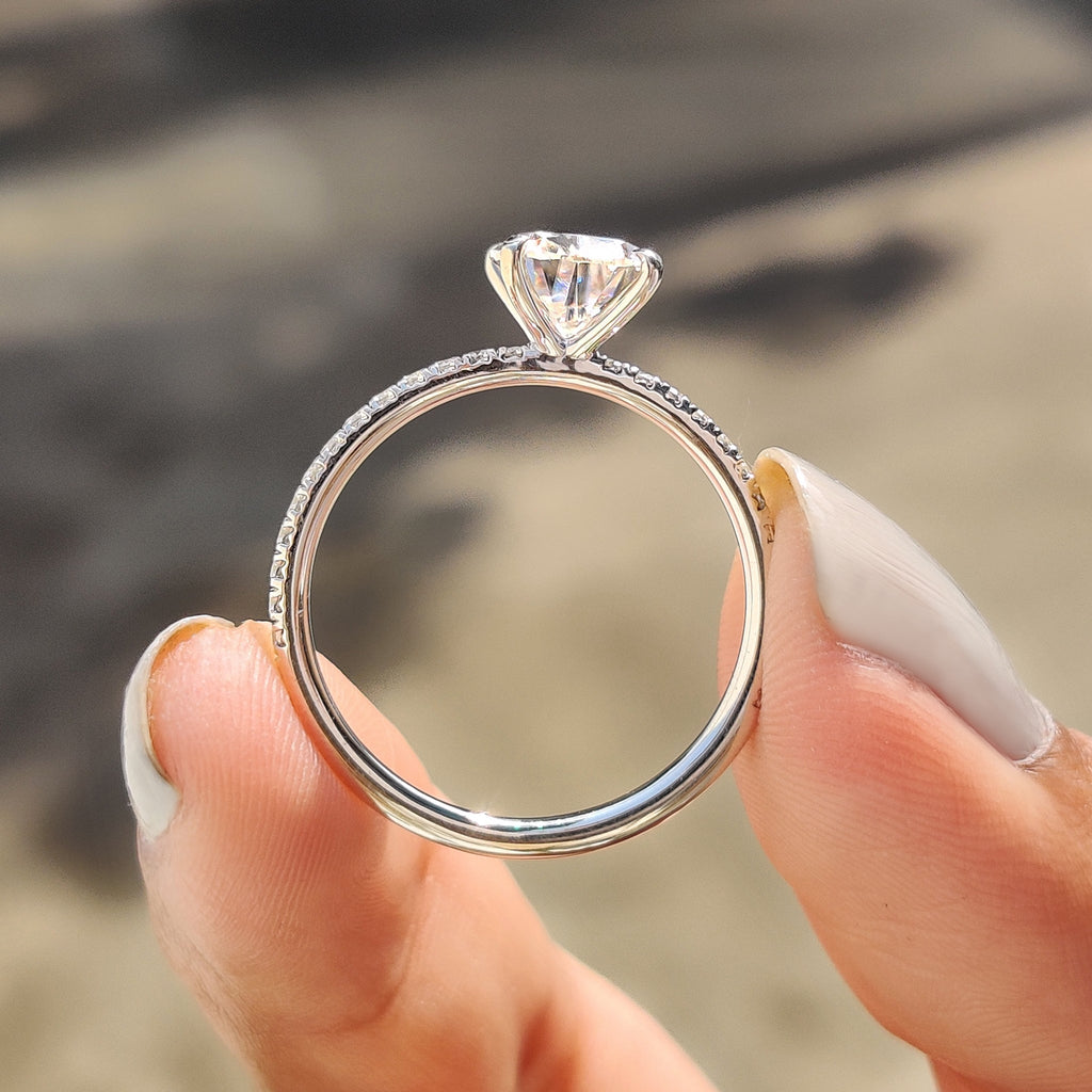 Pear Cut Engagement Ring In Pave Style