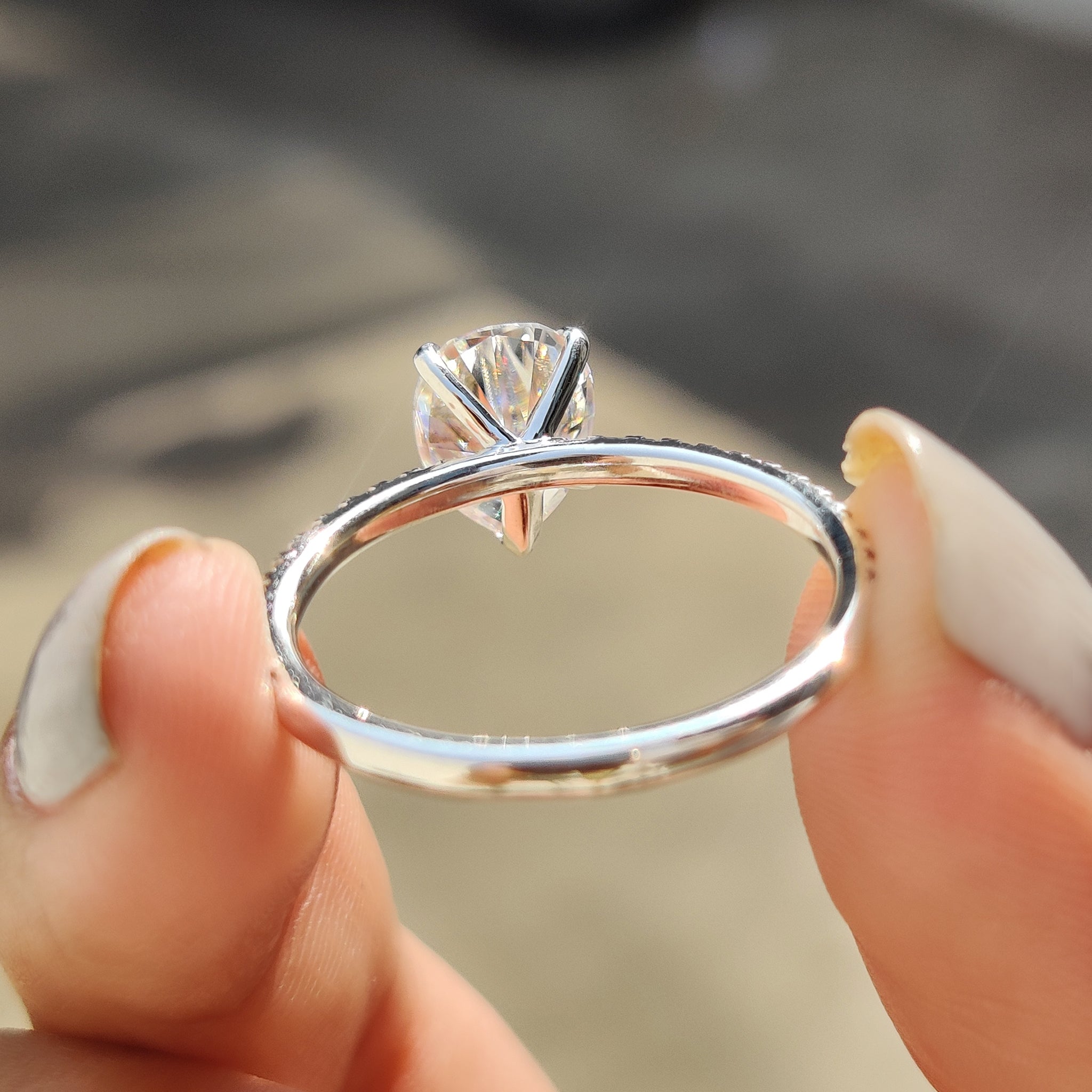 Pear Cut Engagement Ring In Pave Style