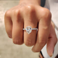 Pear Cut Engagement Ring In Pave Style
