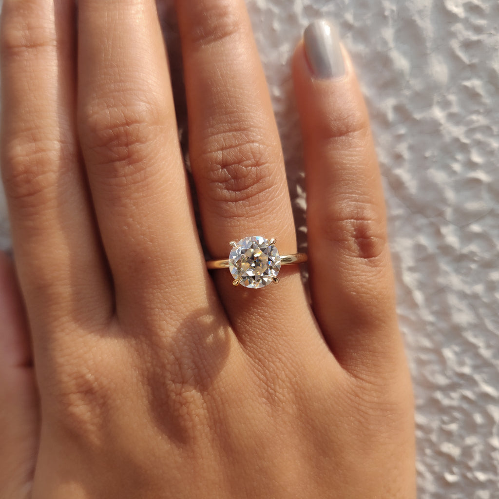 Old European Cut Solitaire Engagement Ring