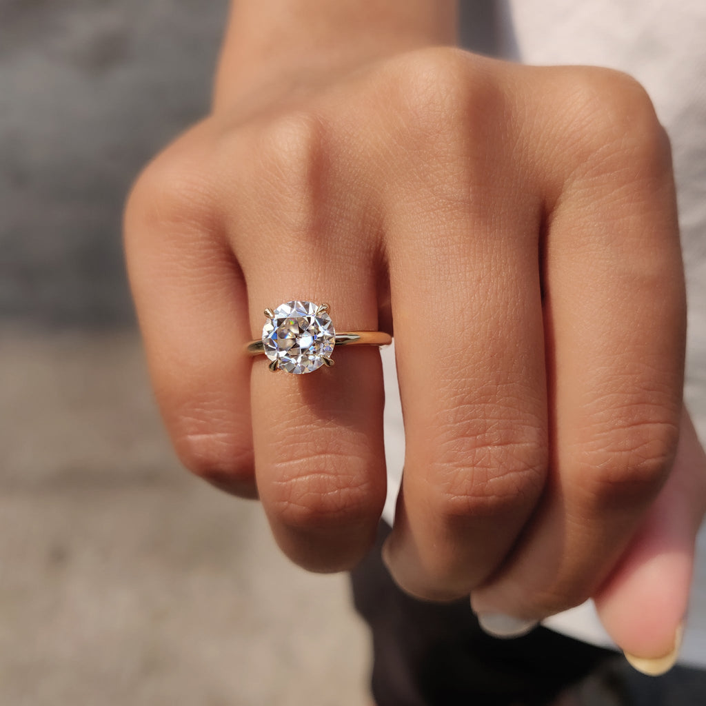Old European Cut Solitaire Engagement Ring