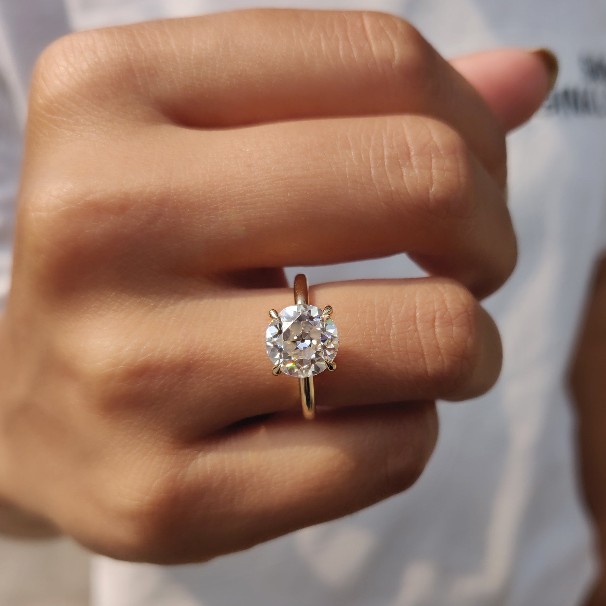 Old European Cut Solitaire Engagement Ring Secondary image