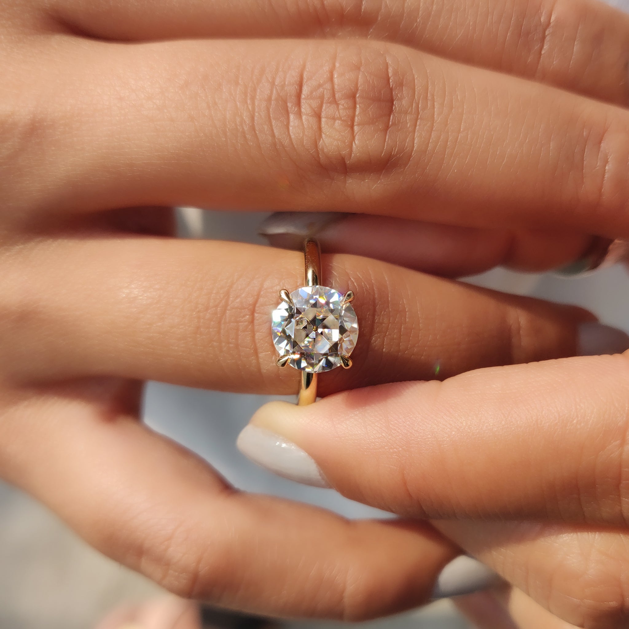 Old European Cut Solitaire Engagement Ring