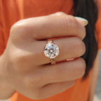 Round Cut Bezel Set Moissanite Ring