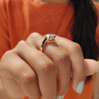 Round Cut Bezel Set Moissanite Ring