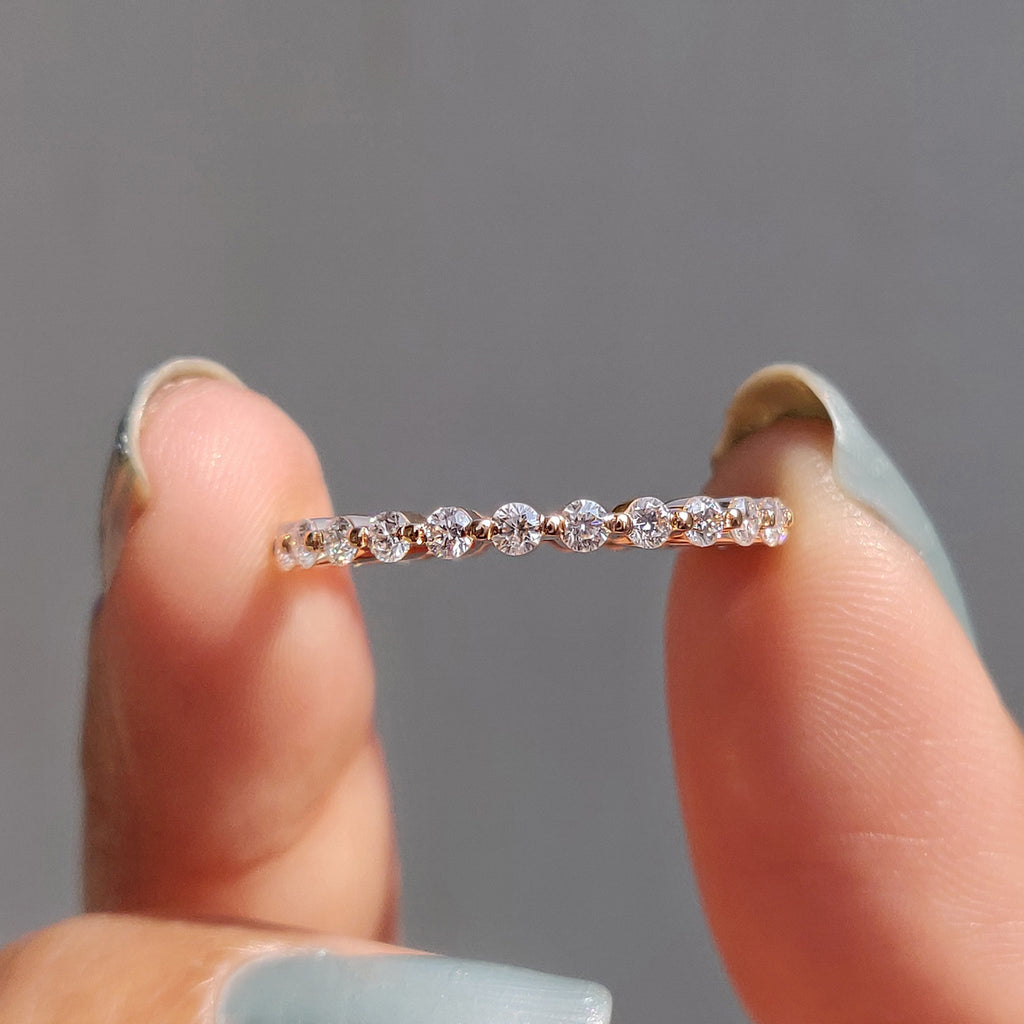 Rose Gold Eternity Band In Full Eternity Style