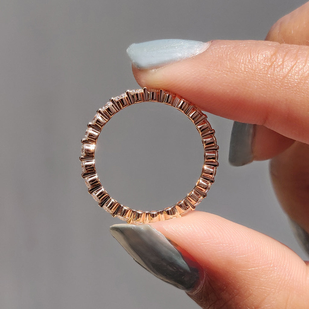 Rose Gold Eternity Band In Full Eternity Style
