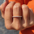 Rose Gold Eternity Band In Full Eternity Style
