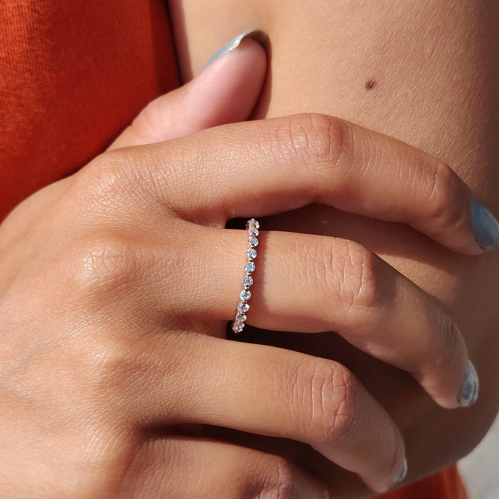 Rose Gold Eternity Band In Full Eternity Style