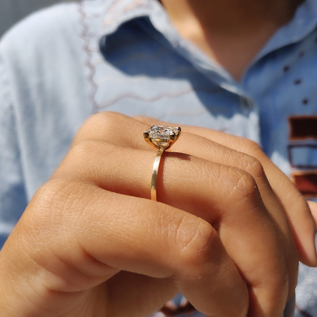Princess Cut Engagement Ring In Solitaire Style
