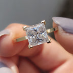Princess Cut Engagement Ring In Solitaire Style