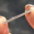 Round Moissanite White Gold Eternity Band