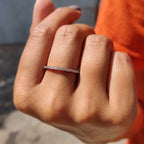 Round Moissanite White Gold Eternity Band