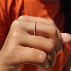 Round Moissanite White Gold Eternity Band