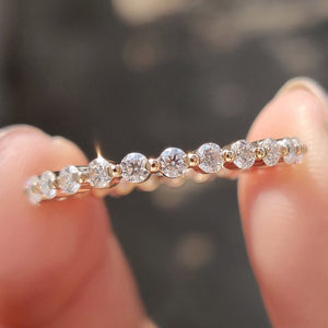 Rose Gold Eternity Band In Full Eternity Style