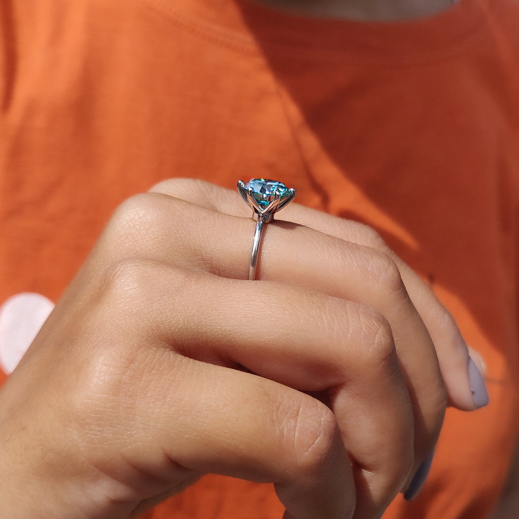 Round Cut Engagement Ring In Solitaire Style