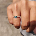 Emerald Cut Engagement Ring In East To West Style