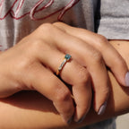 Emerald Cut Engagement Ring In East To West Style