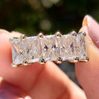 Radiant Cut 5 Stone Wedding Band