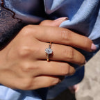 Oval Cut Moissanite Ring In Solitaire Style