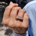 Radiant Cut 5 Stone Wedding Band