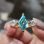 3 Stone Lozenge Engagement Ring