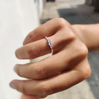 Round Rose Cut 3 Stone Engagement Ring With Pave Setting