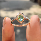 Oval Shaped Engagement Ring In Muse Style