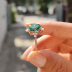 Oval Shaped Engagement Ring In Muse Style