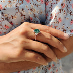Oval Shaped Engagement Ring In Muse Style
