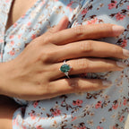 Oval Shaped Engagement Ring In Muse Style