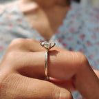 Oval Cut Solitaire Moissanite Ring