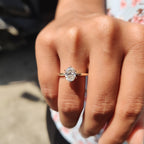Oval Cut Solitaire Moissanite Ring