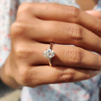 Oval Cut Solitaire Moissanite Ring