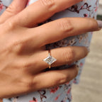 Lozenge Engagement Ring In Solitaire Style