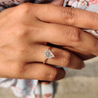 Lozenge Engagement Ring In Solitaire Style