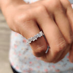 Baguette Cut Wedding band In Zig Zag Style