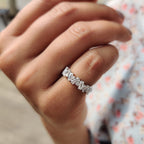 Baguette Cut Wedding band In Zig Zag Style