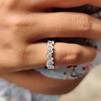 Baguette Cut Wedding band In Zig Zag Style