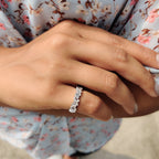 Baguette Cut Wedding band In Zig Zag Style