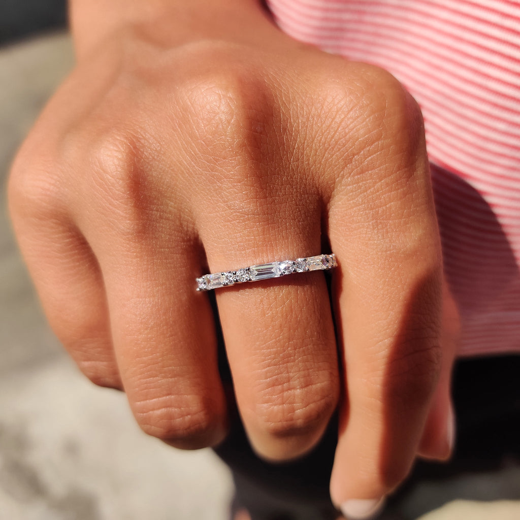 Full Eternity Baguette Cut Wedding band