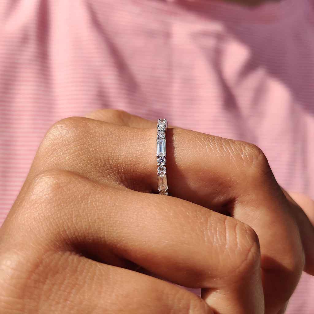 Full Eternity Baguette Cut Wedding band
